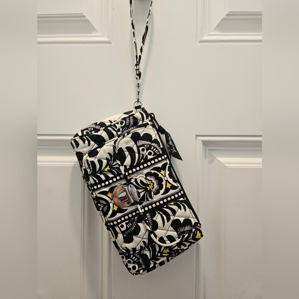 Vera Bradley Black and White Patterned Wristlet